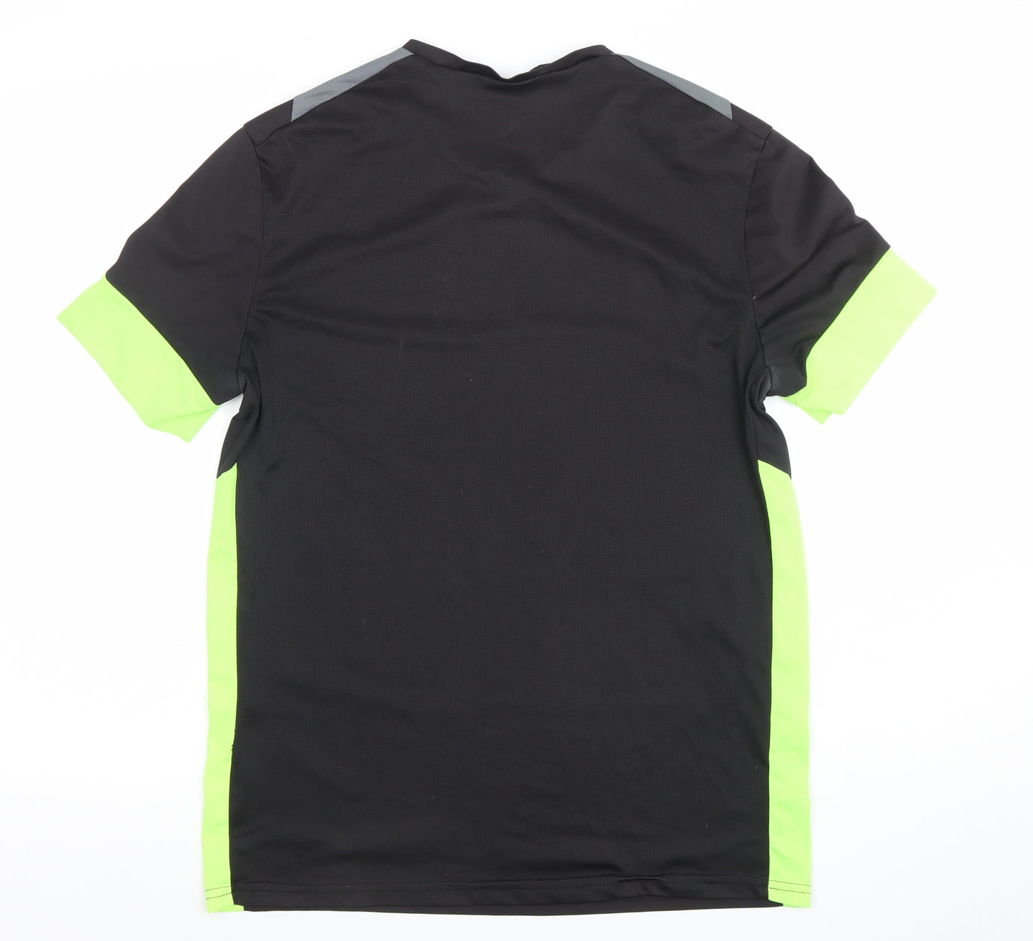 Kipsta Men's Black Short Sleeve V-Neck Football T-Shirt Size S