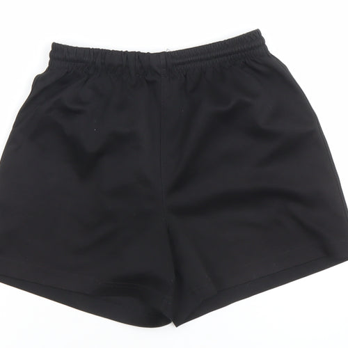 Umbro Boys Black Large B Athletic Sports Shorts Polyester Activewear
