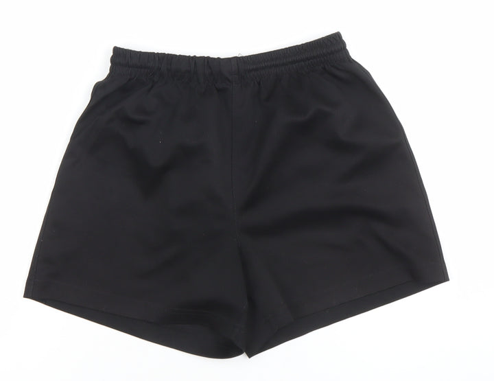 Umbro Boys Black Large B Athletic Sports Shorts Polyester Activewear