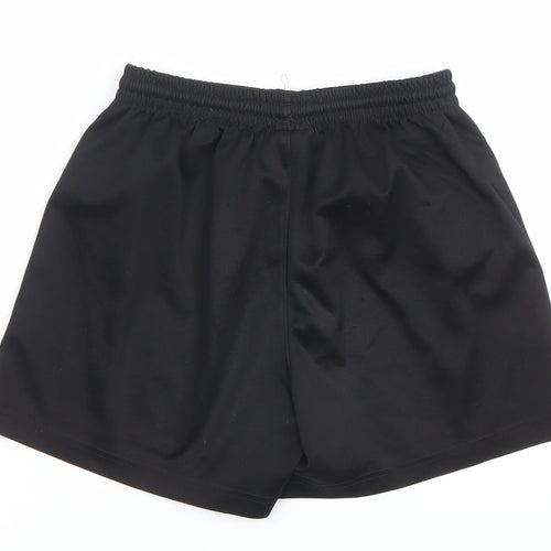 Umbro Boys Black Large B Athletic Sports Shorts Polyester Activewear