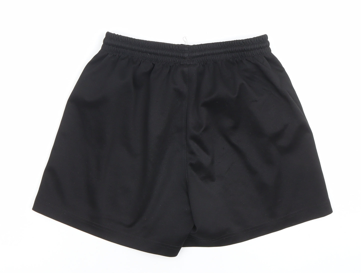 Umbro Boys Black Large B Athletic Sports Shorts Polyester Activewear