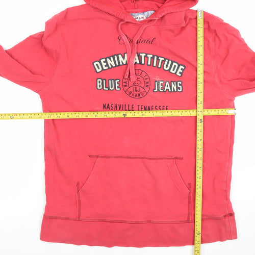 Jack & Jones Women's Red Pullover Hoodie XL Cotton Blend Casual