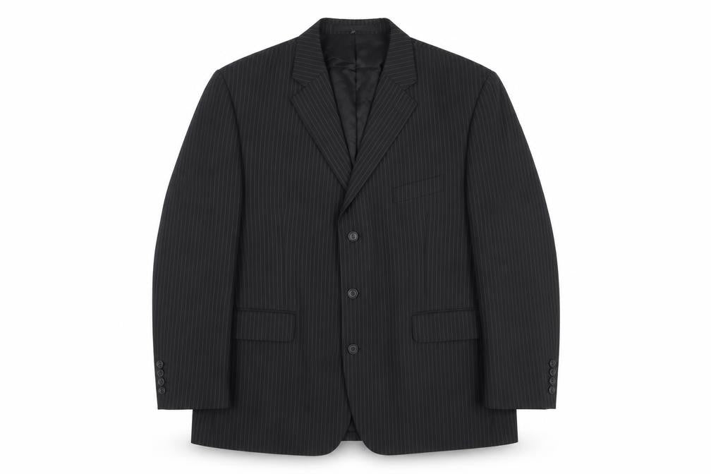 Marks and Spencer Men’s Black Pinstripe Wool Blazer Jacket 40R