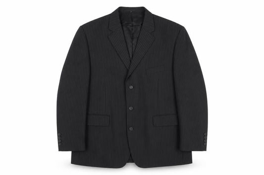 Marks and Spencer Men’s Black Pinstripe Wool Blazer Jacket 40R