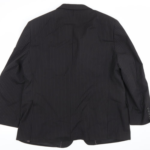 Marks and Spencer Men’s Black Pinstripe Wool Blazer Jacket 40R