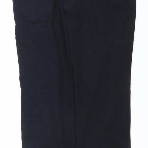 m.e.n.s Mens Black Cotton Blend Chino Trousers 40S Regular Fit