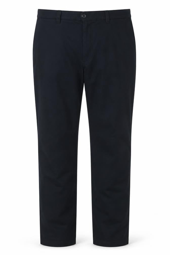 Front view of m.e.n.s men’s black cotton blend chino trousers 40s regular fit