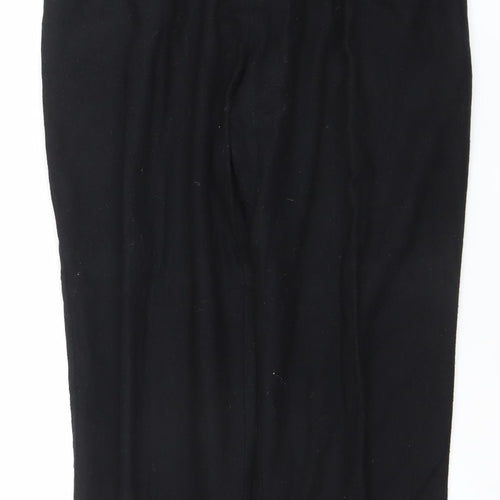Canda Womens Black Size 16 Straight Leg Lined Wool Blend Trousers