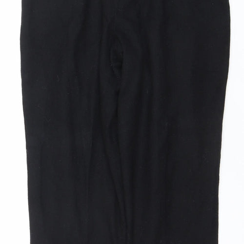 Canda Womens Black Size 16 Straight Leg Lined Wool Blend Trousers