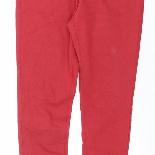 Pep & Co Women's Red Skinny Jeans Size 10 Stretch Denim