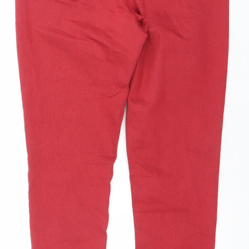 Pep & Co Women's Red Skinny Jeans Size 10 Stretch Denim