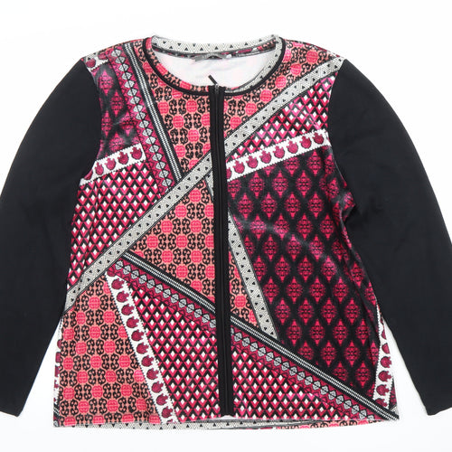 LIBRA Women's Multicoloured Full Zip Cardigan Hoodie Size S