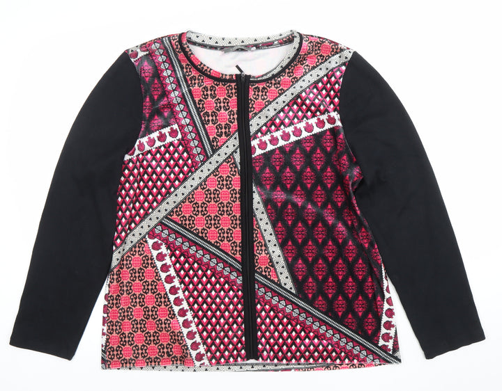 LIBRA Women's Multicoloured Full Zip Cardigan Hoodie Size S