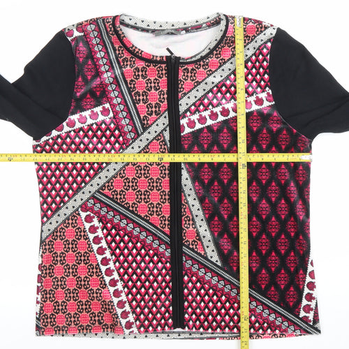 LIBRA Women's Multicoloured Full Zip Cardigan Hoodie Size S
