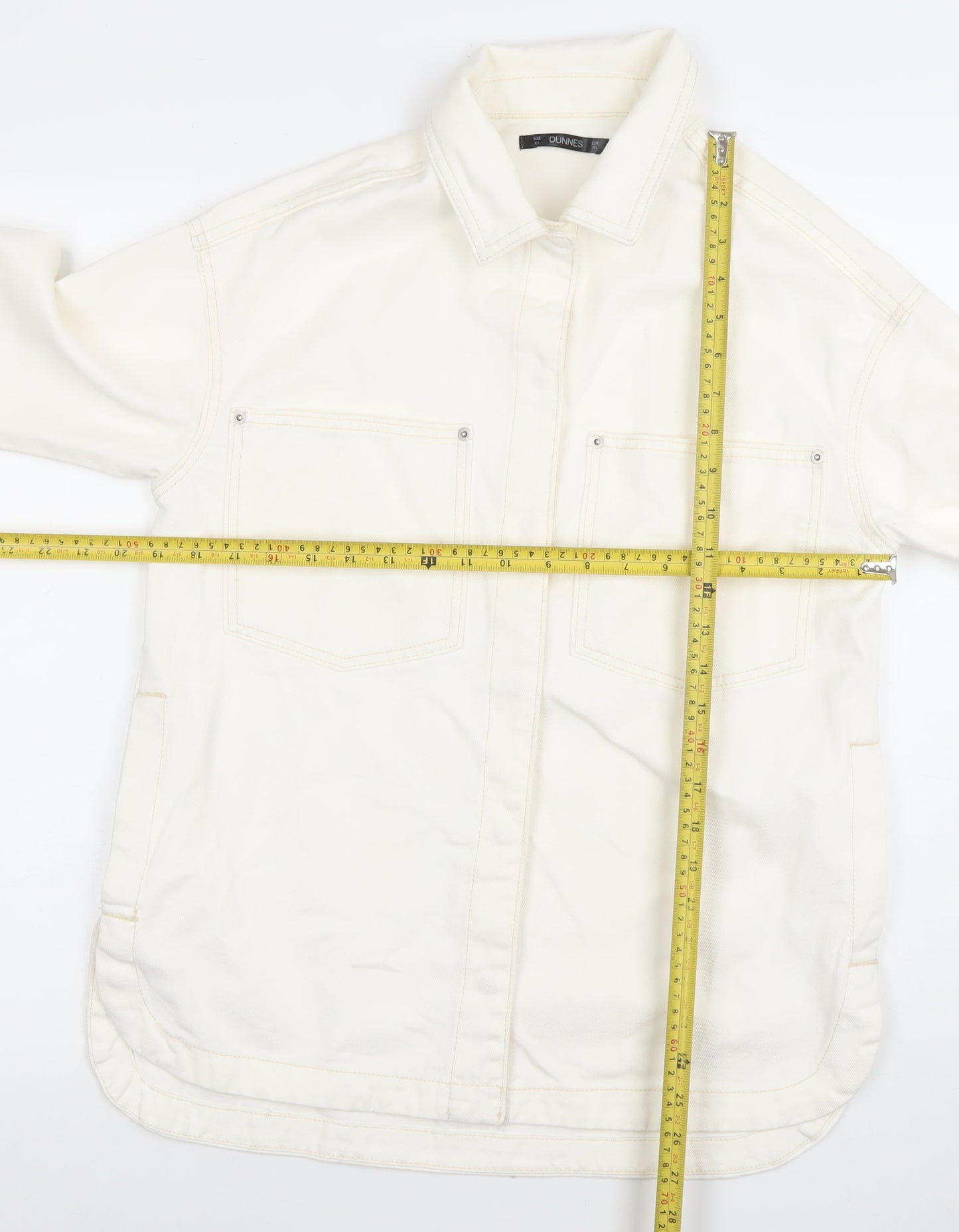 Dunnes Women’s Ivory Cotton Basic Jacket XS