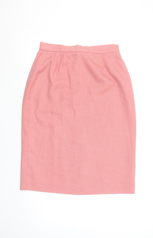 Viyella Women’s Pink Pencil Skirt Size 12 Polyester Modal