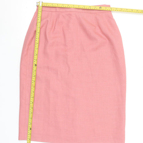 Viyella Women’s Pink Pencil Skirt Size 12 Polyester Modal
