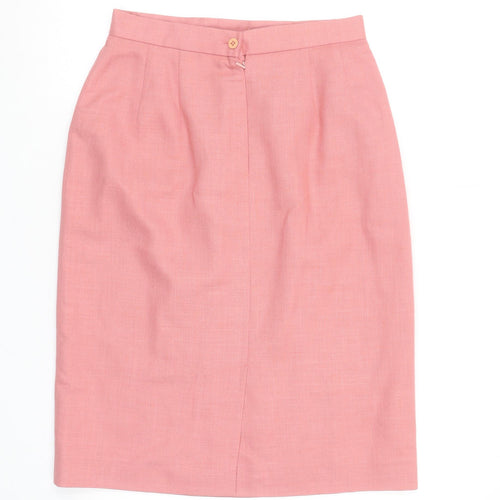 Viyella Women’s Pink Pencil Skirt Size 12 Polyester Modal