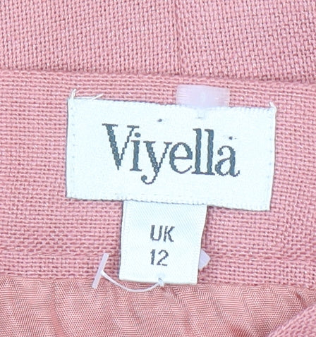 Viyella Women’s Pink Pencil Skirt Size 12 Polyester Modal