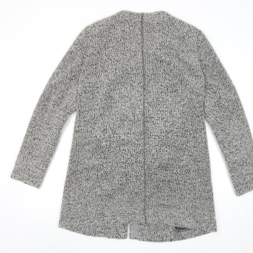 Gelco Women Grey Chunky-Knit Long Sleeve Cardigan Size 12