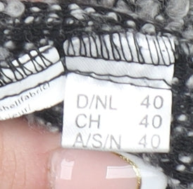 Gelco Women Grey Chunky-Knit Long Sleeve Cardigan Size 12