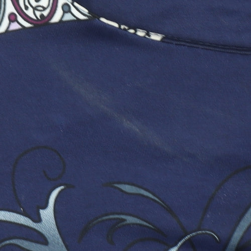 Stella Morgan Women's Blue Shift Dress S Bohemian Floral Stretch