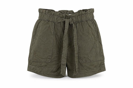 Soyaconcept Women's Green Paperbag Lyocell Shorts Size S