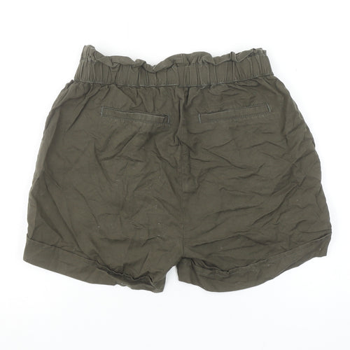 Soyaconcept Women's Green Paperbag Lyocell Shorts Size S