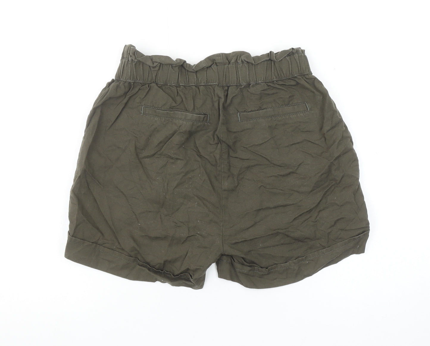 Soyaconcept Women's Green Paperbag Lyocell Shorts Size S