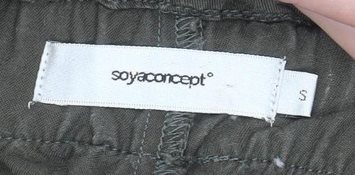 Soyaconcept Women's Green Paperbag Lyocell Shorts Size S