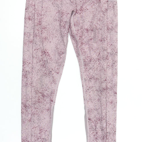 Gymshark Women's Pink Patterned Compression Leggings Size S