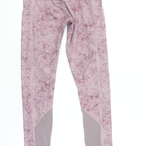 Gymshark Women's Pink Patterned Compression Leggings Size S