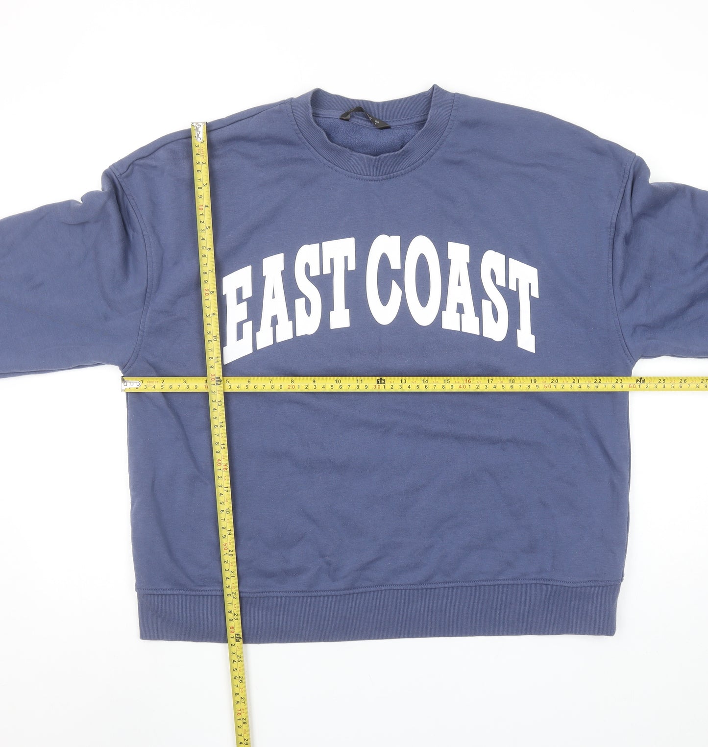 Dunnes Stores Women Blue Large Pullover Sweatshirt East Coast Print
