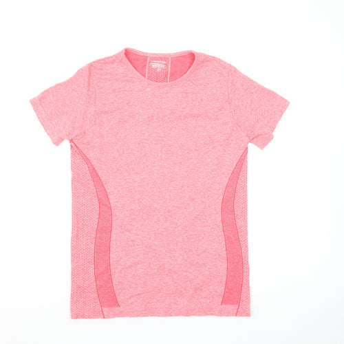 Dunnes Stores Womens Pink Performance Sport Short Sleeve T-Shirt Size S