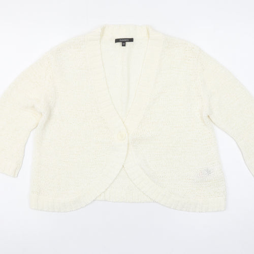 Dunnes Women’s Ivory Chunky-Knit V-Neck 3/4 Sleeve Cardigan M