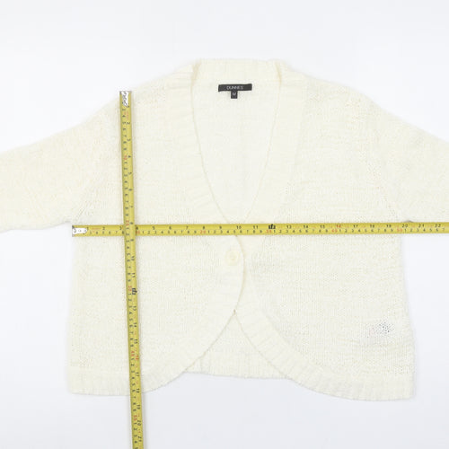 Dunnes Women’s Ivory Chunky-Knit V-Neck 3/4 Sleeve Cardigan M