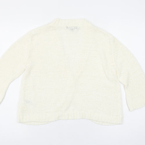 Dunnes Women’s Ivory Chunky-Knit V-Neck 3/4 Sleeve Cardigan M