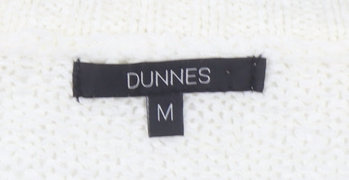 Dunnes Women’s Ivory Chunky-Knit V-Neck 3/4 Sleeve Cardigan M