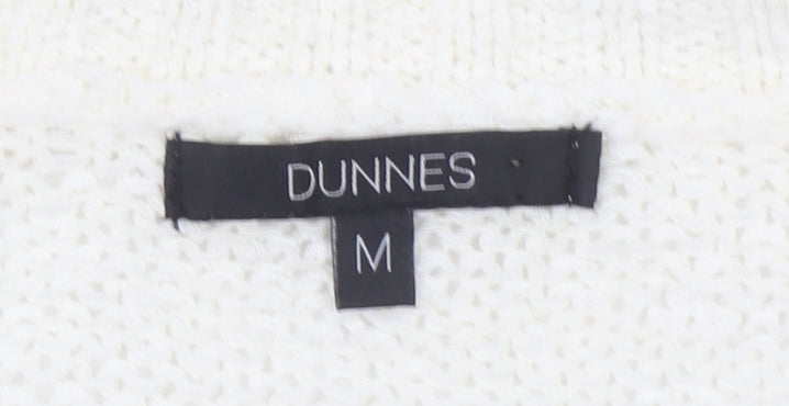 Dunnes Women’s Ivory Chunky-Knit V-Neck 3/4 Sleeve Cardigan M