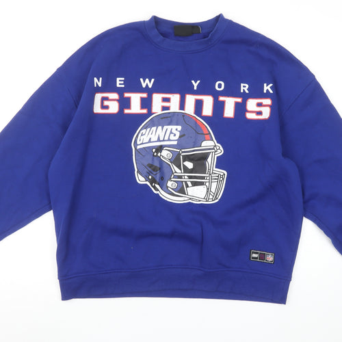 Primark NFL New York Giants Blue Sweatshirt Women S 10-12 Crew Neck Pullover