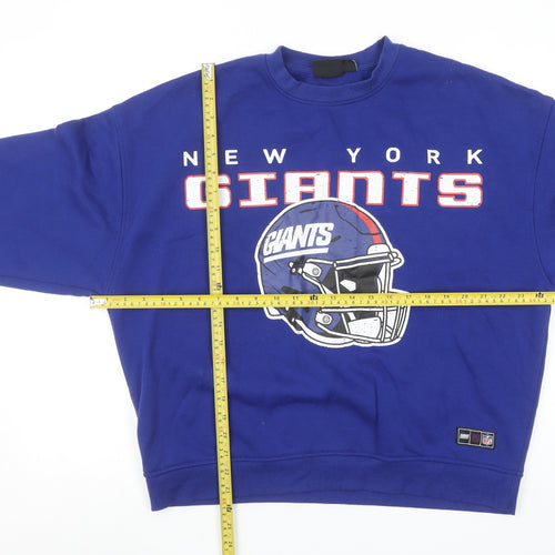 Primark NFL New York Giants Blue Sweatshirt Women S 10-12 Crew Neck Pullover