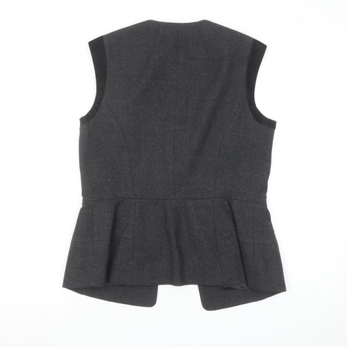Machka Women Grey Wool Blend Sleeveless Suit Waistcoat Size 12