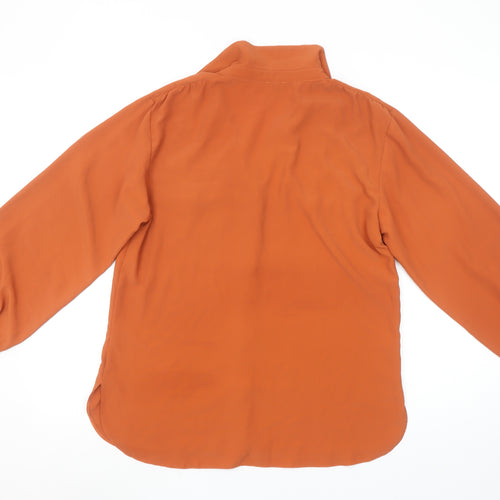 River Island Women's Brown Long Sleeve Button Blouse Size 10