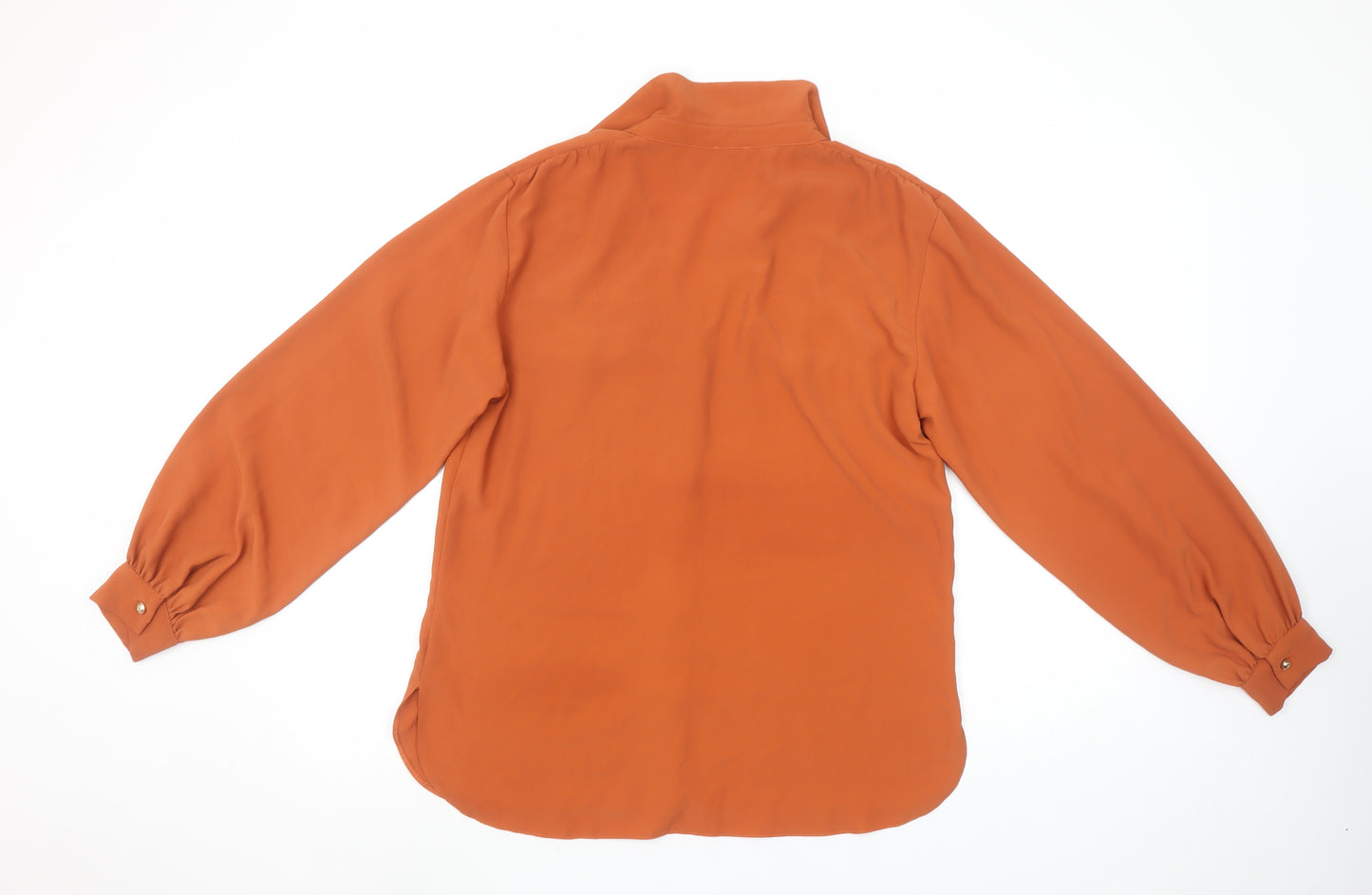 River Island Women's Brown Long Sleeve Button Blouse Size 10