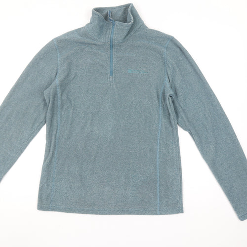 Mountain Warehouse Women's Blue Size 12 Half Zip Fleece Sweatshirt