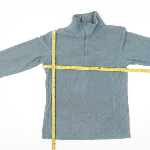 Mountain Warehouse Women's Blue Size 12 Half Zip Fleece Sweatshirt