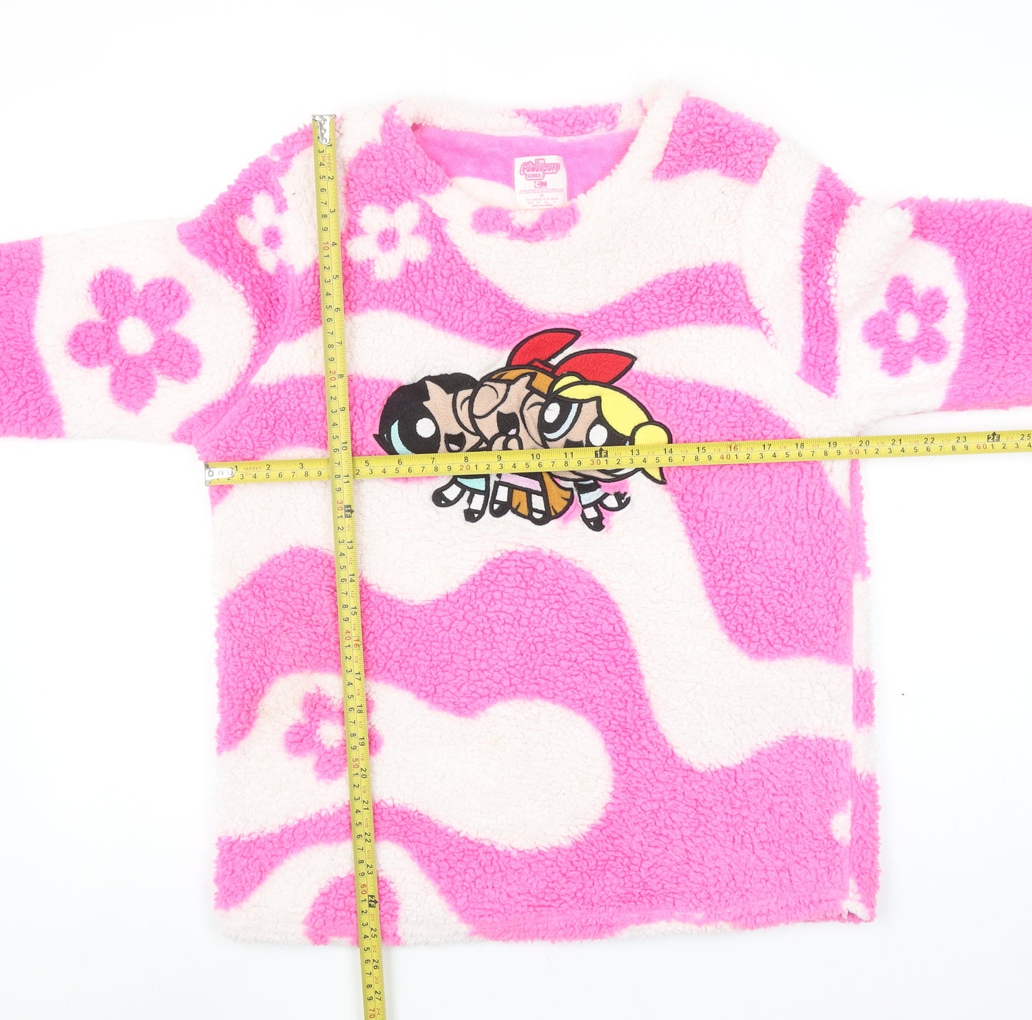 The Powerpuff Girls Women's Pink Fleece Pyjama Top Size 12-14
