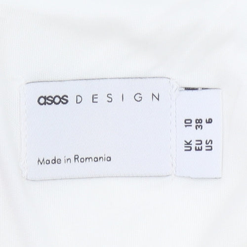ASOS Design Women’s White Bodycon Mini Dress Size 10