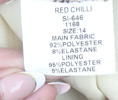 Red Chilli Women's Multicoloured Size 14 Stretch Pencil Mini Skirt