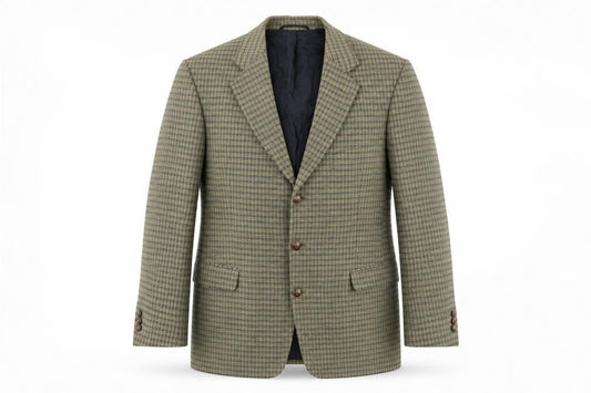 Bernhardt Men's Brown Check Wool Blend Blazer Jacket Size 48 Regular